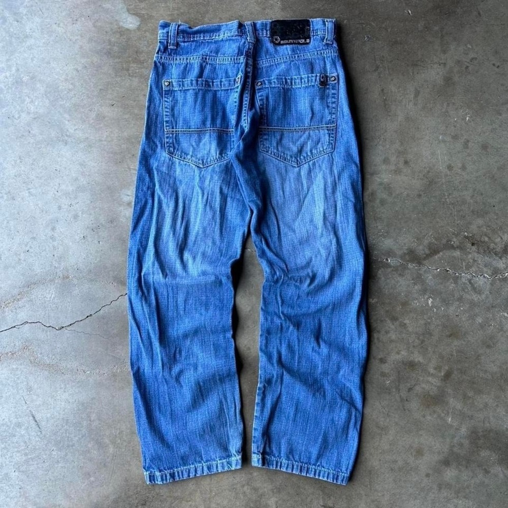 Vintage 2000s Y2K brown tab South Pole baggy loose fit jeans size 31x30